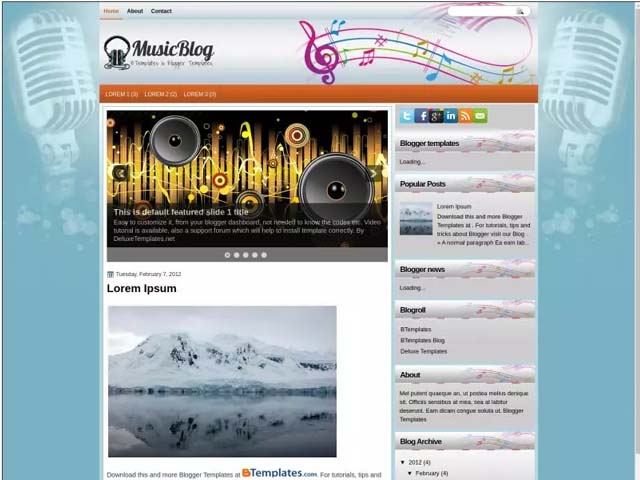 MusicBlog blogger template