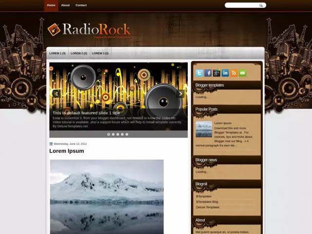 RadioRock blogger template