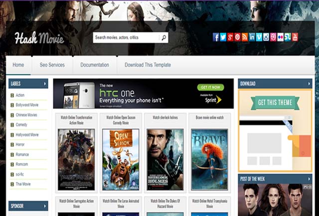 blogger templates for movie websites
