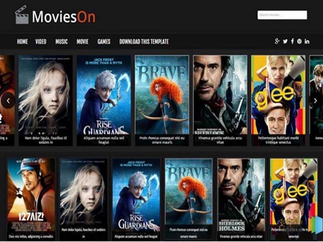 movies on blogger template